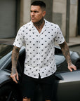 elevenPARIS - "BUTTERFLIES" Short Sleeve Button Down Shirt
