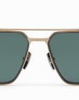 AKONI - "TELESTO" in Brushed 12k Gold Frames and Deep Emerald Green Lenses