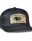 backerton X Sticks & Stones - "FLYING MOTORCYCLE" Archie Trucker Hat in Black
