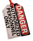 backerton - "DANGER" - Leather Luggage Tag