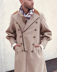 OBELISK - "NAPOLEON" Melton Coat in Beige