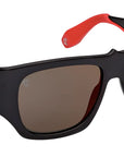 Christian Louboutin - "LOUBISHARK" Sunglasses in Black and Red - LB0016 57mm