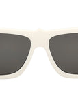 Christian Louboutin - "LOUBISHARK" Sunglasses in White and Red - LB0016 57mm