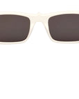Christian Louboutin - "LOUBISHARK" Sunglasses in White with Smoke Lenses - LB0017 53MM