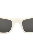 Christian Louboutin - "LOUBISHARK" Sunglasses in White with Smoke Lenses - LB0017 53MM
