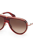 Christian Louboutin - "GREGGO" Sunglasses in RED HORN / SHINY GOLD - LB0004