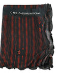 C’N’C Costume National - “STRETTA" Scarf in Burgundy and Black