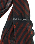 C’N’C Costume National - “STRETTA" Scarf in Burgundy and Black
