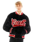 CULT OF INDIVIDUALITY - "VARSITY" Faux Fur Jacket