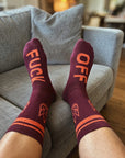 Cult of Individuality - "Retro Crew Socks" in Beet Red
