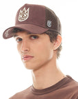 CULT of INDIVIDUALITY - "CULT LOGO" Trucker Hat in Brown