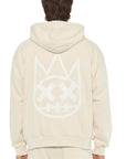 CULT OF INDIVIDUALITY - “ZAK" Hooded Zip Sweatshirt in Winter White