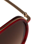 Christian Louboutin - "GREGGO" Sunglasses in RED HORN / SHINY GOLD - LB0004