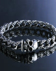 DOUBLE CROSS by Travis Walker - "QUBAN" Meat Link Bracelet w/Skull