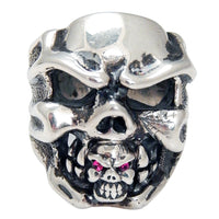 DOUBLE CROSS by Travis Walker - "CHOMPS SKULL" Ring with Small Chomps