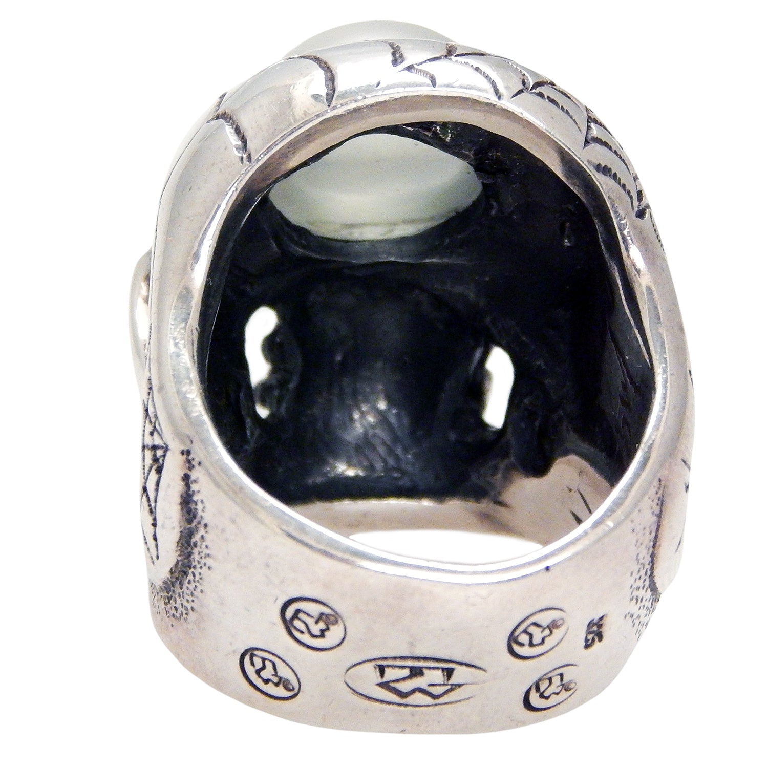 DOUBLE CROSS by Travis Walker - &quot;Mr. BIG CYCLOPS&quot; Custom Ring with MOONSTONE