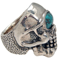 DOUBLE CROSS by Travis Walker - "ARGES CYCLOPS" Skull Ring with Turquoise