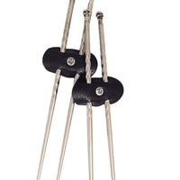 DOUBLE CROSS by Travis Walker - "CHOPSTICKS" in Steel with SILVER SKULLS