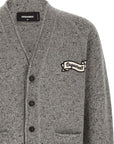 DSquared2 - "KNOP YARN CARDIGAN" in Multi Grey Knit