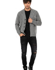 DSquared2 - "KNOP YARN CARDIGAN" in Multi Grey Knit