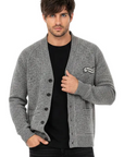 DSquared2 - "KNOP YARN CARDIGAN" in Multi Grey Knit