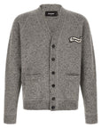 DSquared2 - "KNOP YARN CARDIGAN" in Multi Grey Knit