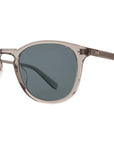 Garrett Leight - "KINNEY" Sunglasses in Clay Crystal Frames and Semi-Flat Pure Indigo Polarized Lenses