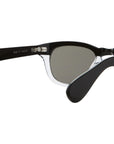 Garrett Leight - "LO-B" Sunglasses with Ying Yang Frames and Pure Grey Lenses