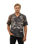 Men's John Richmond - "BAAKI" Short Sleeved Shirt in Black