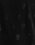 John Richmond - "CORTA SKULL" T-shirt in Black with Black Crystal Details