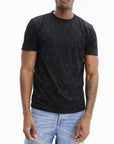 John Richmond - "CORTA SKULL" T-shirt in Black with Black Crystal Details