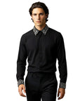 Men's John Richmond - "LEKEM" Studded Long Sleeved Shirt in Black