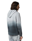 John Richmond - "ORNIK" Gradient Grey Hoodie with Metal Accents