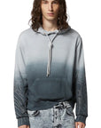 John Richmond - "ORNIK" Gradient Grey Hoodie with Metal Accents