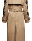 John Richmond - "SOILA" Full Length Embroidered Trench Coat
