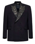 John Richmond - "MASCHILE BORCHIATO" Black Double Breasted Blazer