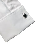 Men's John Richmond - "INGION" Dress Shirt w/Lock Cuff Links in White