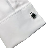 Men's John Richmond - "INGION" Dress Shirt w/Lock Cuff Links in White