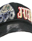JUNKER Designs - "LOGO & RAM SKULL" Exclusive Black Trucker Hat