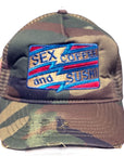 JUNKER Designs - "SEX, COFFEE and SUSHI" Camo Exclusive Trucker Hat