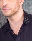 Men's John Richmond - "COSTELLATO" Metal Studded Shirt in Black