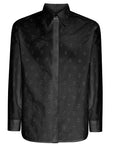 Men's John Richmond - "GOARA" Skull Embroidered Long Sleeved Shirt in Black