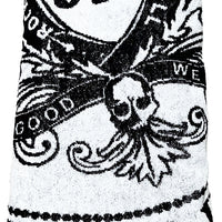John Richmond - "SHELDON" Beach Towel in Black and Silver