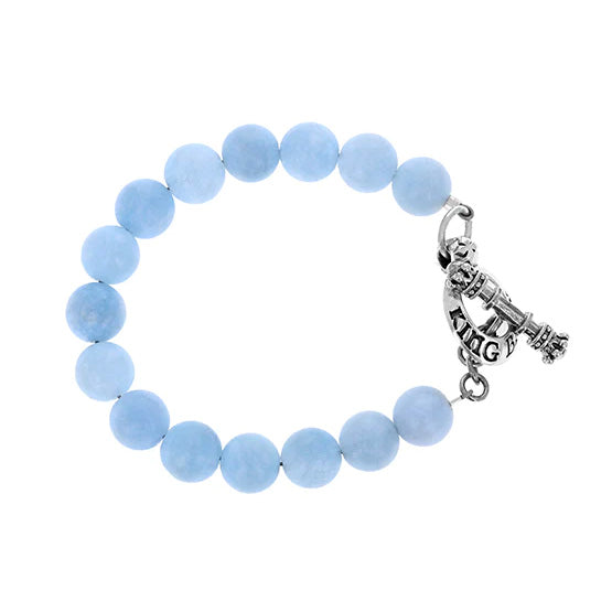 King Baby - &quot;AQUAMARINE&quot; 10mm Bracelet with Toggle