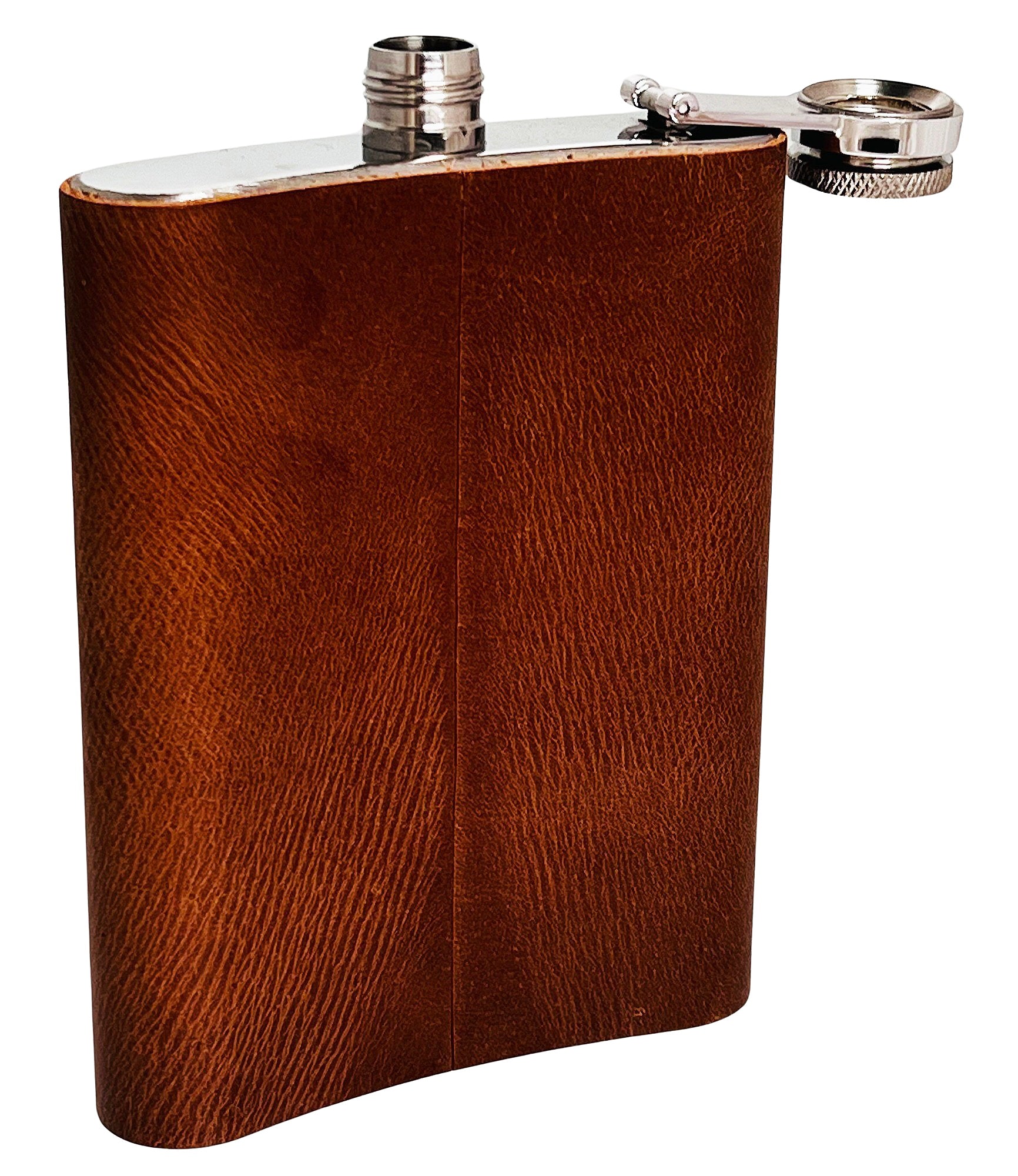 KIKO - &quot;THE FLASK&quot; Custom Leather Wrapped Flask