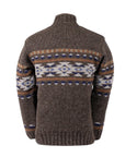 LOST HORIZONS - "AUSTIN" Wool Sweater with Fleece Lining in Dark Natural
