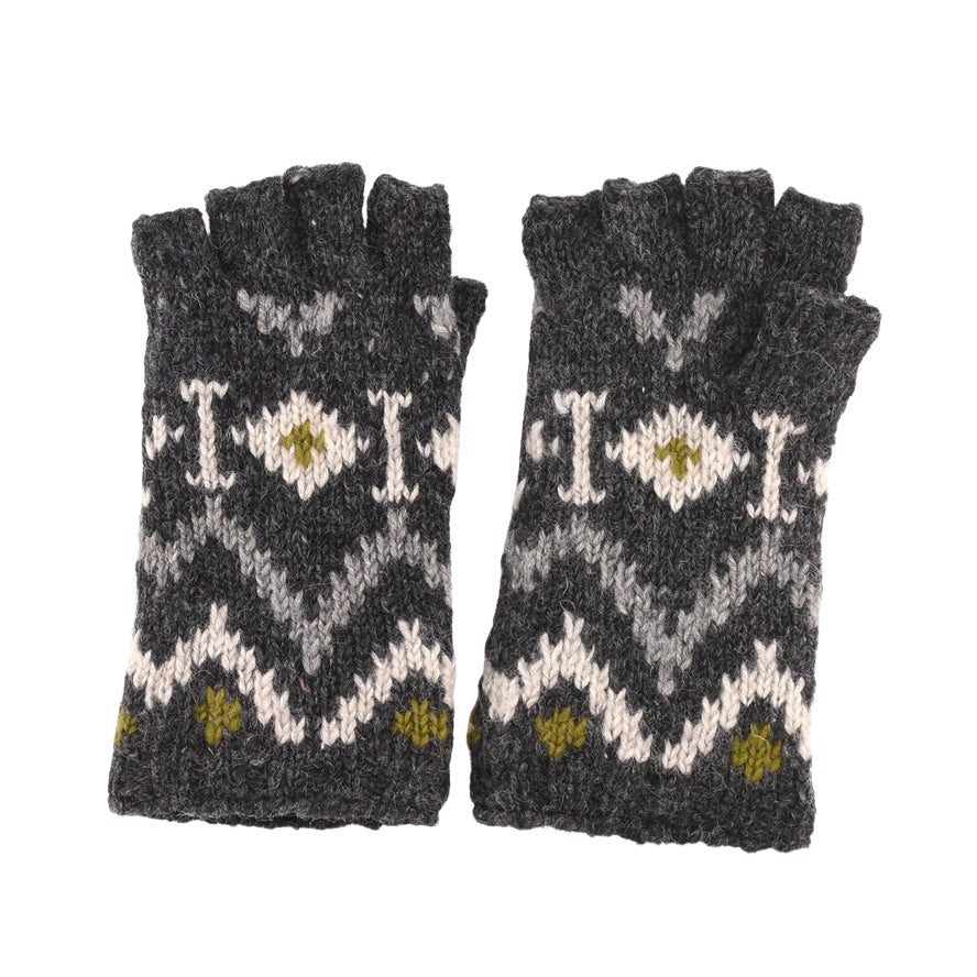 LOST HORIZONS - "JENSEN" Fingerless Gloves in Graphite