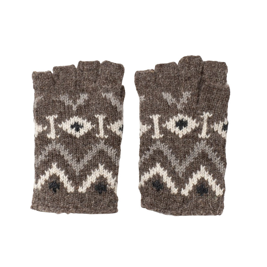 LOST HORIZONS - "JENSEN" Fingerless Gloves in Stone