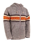 LOST HORIZONS - "WAYNE" Hooded Wool Sweater with Fleece Lining