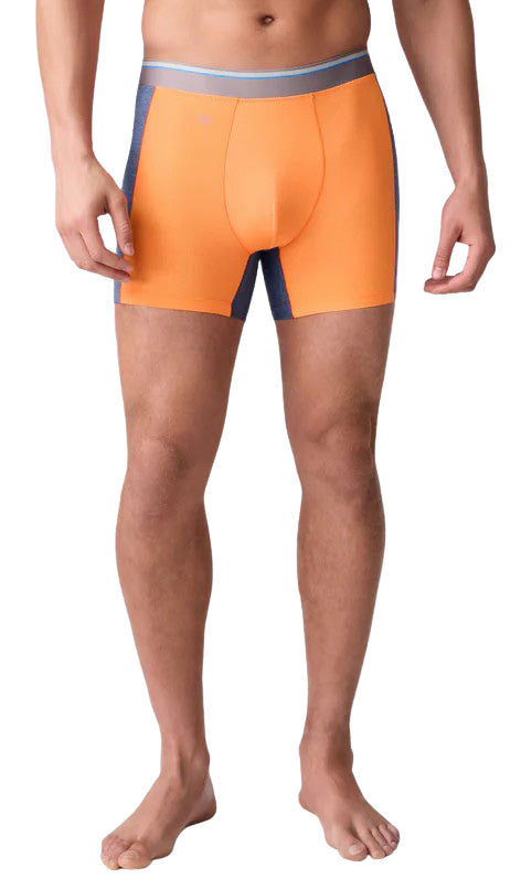 Mack Weldon - "AIRKNITx" 8" Boxer Brief in Orange Shock Panel
